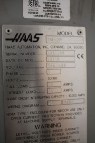 482908-13 CNC-controlled mill HAAS TM2P-10 (Gothenburg)