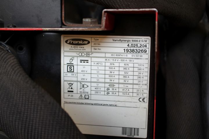 482931-8 Vattenkyld MIG-svets Fronius Vario Synergic 5000