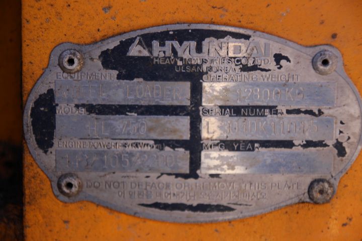 482141-34 Wheel loader Hyundai HL 750 -2000