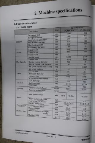 469282-15 CNC lathe Doosan Puma 280 LM *Updated information*