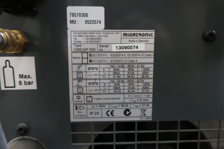 484193-8 Migatronic Omega 2 550 / MWF27