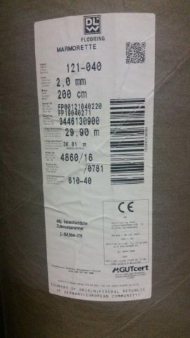 484842-11 Stort parti med DLW Flooring Linoleumgolv och tillhörande svetstråd