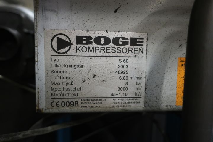 410913-8 Screw compressor Boge S60