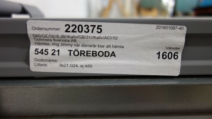 483341-3 Daloc S60 Branddörr 9/21 vänster