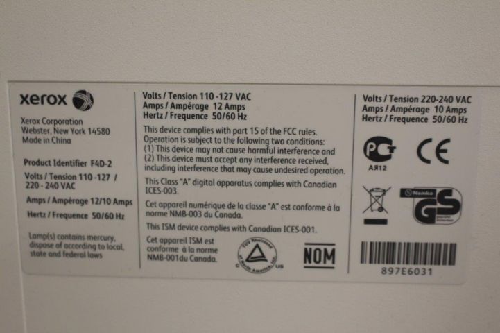485203-19 Multifunction Printer Xerox Workcentre 7530
