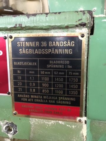 485603-5 Band saw Stenner 36