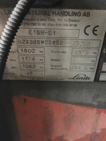 486100-22 Truck, Linde, E16H-01, (1588h), -08