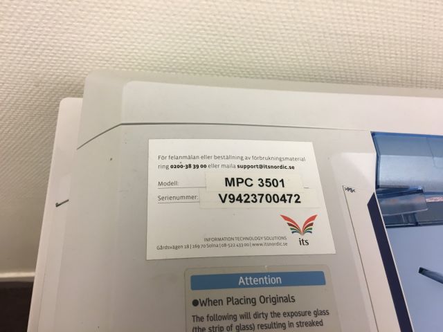 488726-14 Multifunction Printer Gestetner MPC 3501