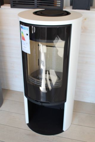 486123-1 Woodburning stove Contura 510, white, new demoex