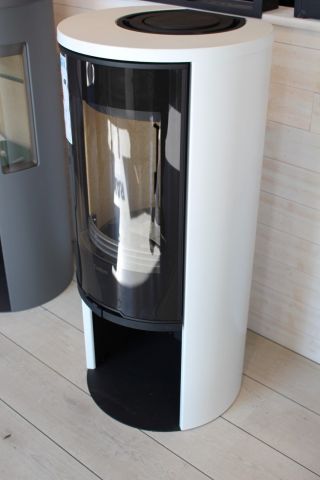 486123-2 Woodburning stove Contura 510, white, new demoex