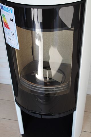 486123-4 Woodburning stove Contura 510, white, new demoex