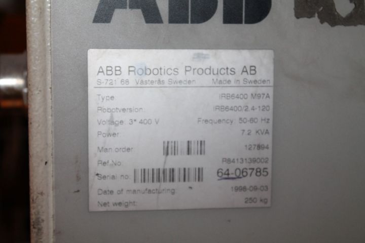 486678-3 Industrial Robot ABB IRB 6400 S4 (8185)