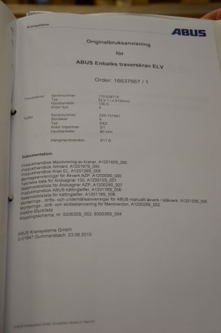 488900-16 Abus travers system 1000 kg