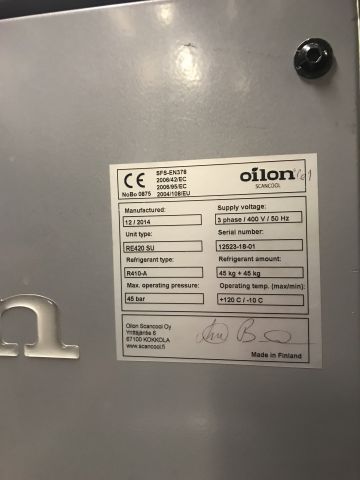 491170-6 Oilon Scancool Chillheat RE420 2014 industrial heater/cooler