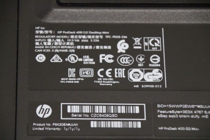 488338-5 HP ProDesk 400 G2 Mini