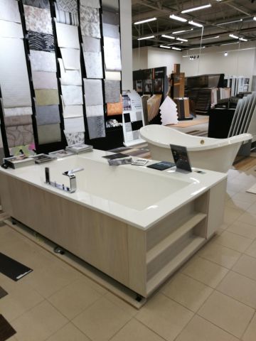 493467-1 Vispool Evento Plus bath + shelves + Noken Lounge 4 chrome faucet