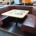 493685-2 Restaurangsoffa U-form med bord