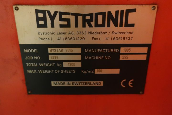 457581-10 Laser cutting machine Bystronic Bystar 3015