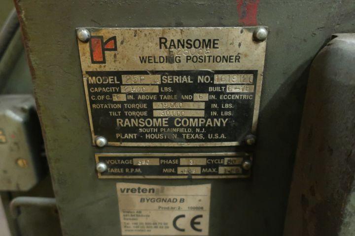 457583-3 Welding positioner Ransome 25P