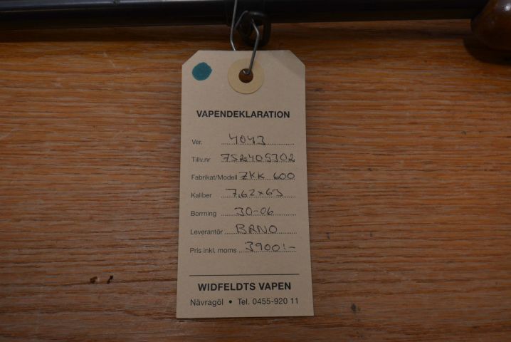 494176-3 Kullvapen Brno-ZKK600 30-06 (7.62x63) (4043)