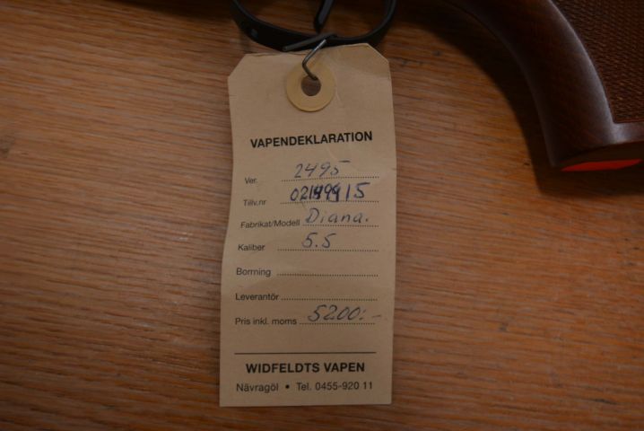 494192-3 Air Force Diana 5.5 (2495) NOTE! LICENSE SUPPORTED VAPEN