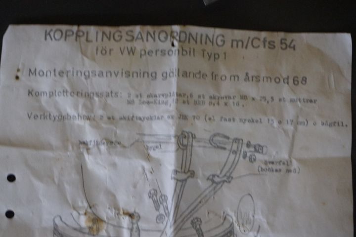 496342-6 Dragkrok Volkswagen typ 1 (Bubbla)