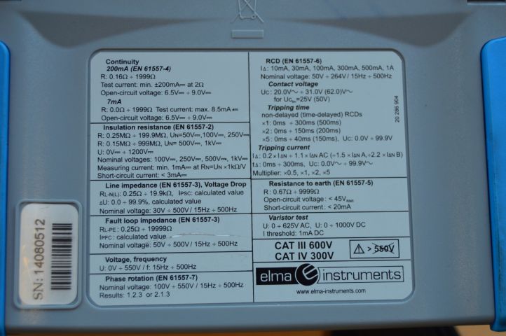 492449-4 Installation Tester Metrel Eurotest AT