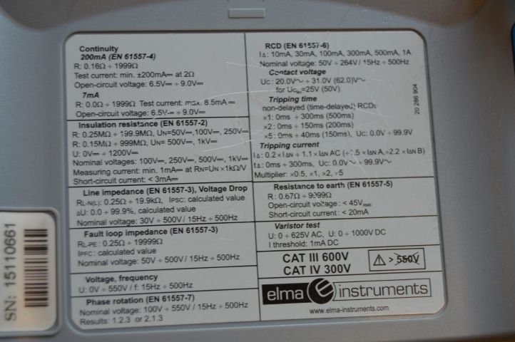 492453-5 Installation Tester Metrel Eurotest AT