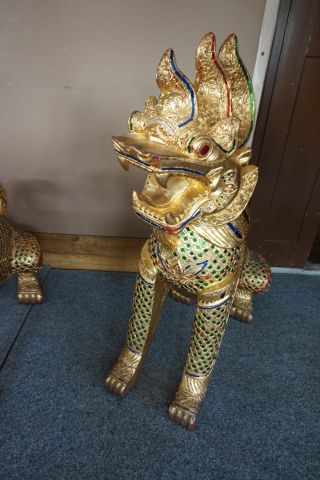 497644-6 2 pcs. statues motive Thai Lion