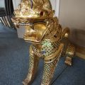 497644-7 2 pcs. statues motive Thai Lion