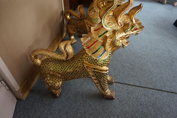 497644-8 2 pcs. statues motive Thai Lion