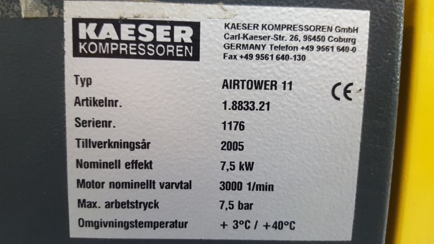 498523-3 Screw compressor Kaeser Airtower 11