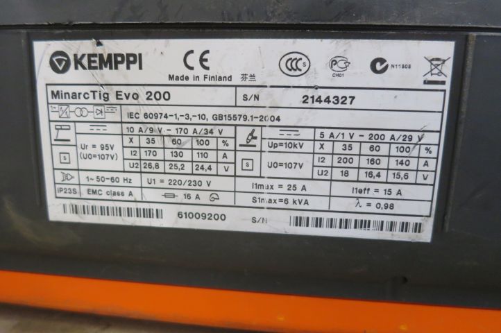 471207-8 Tigwelder Kemppi MinarcTig EVO 200
