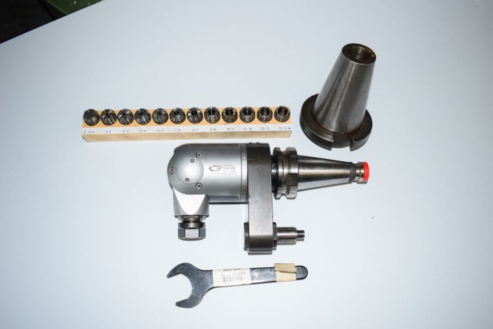 386654-1 Alberti angle head ISO 40 with sleeves and adaper ISO 50