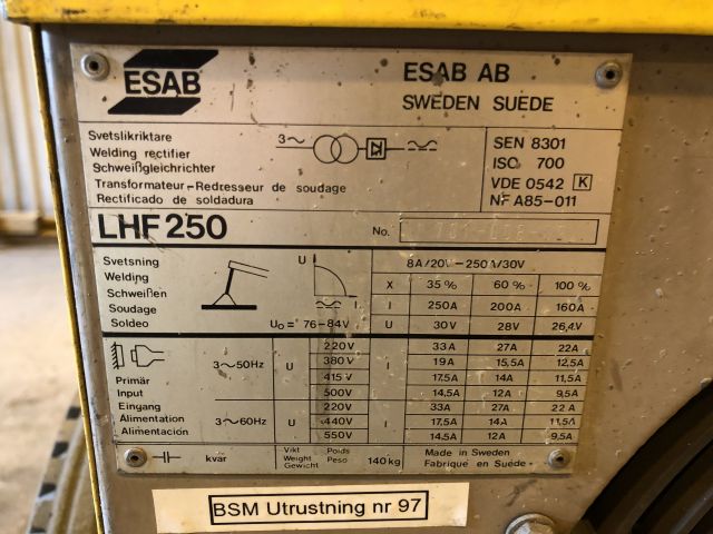 206405-3 Welding machine ESAB LHF 250
