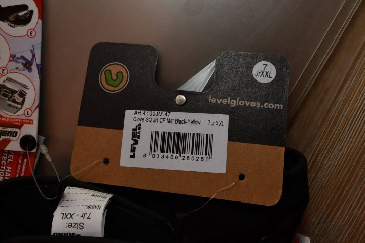 504424-4 Ski gloves LEVEL 12 pairs SQ JR CF stlr. 7 yrs XXL