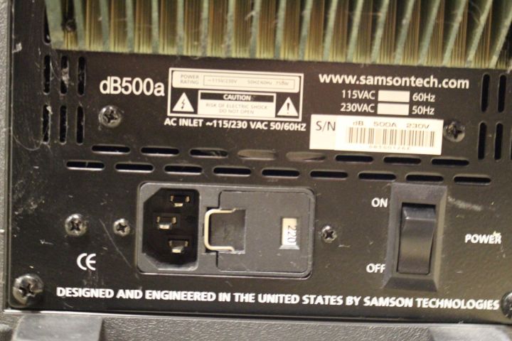 497875-8 Active speaker, Samson, dB500a, 2 pcs, (1 is defective)