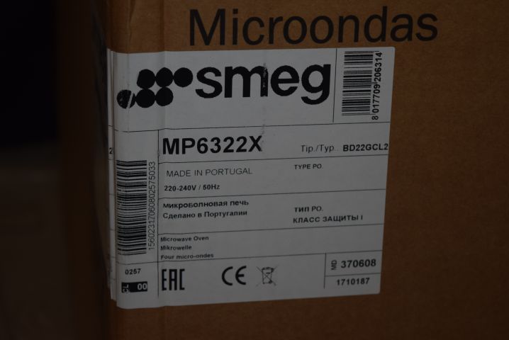 502818-3 Microwave 60 cm Smeg MP6322X