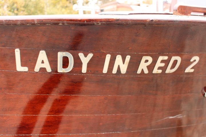 508316-11 Trämotorbåt, "Lady in red 2", ca 8 m