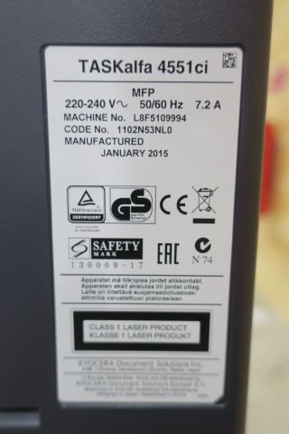 505449-6 Multifunktionsskrivare TASKalfa 4551ci ( Maskinfel )