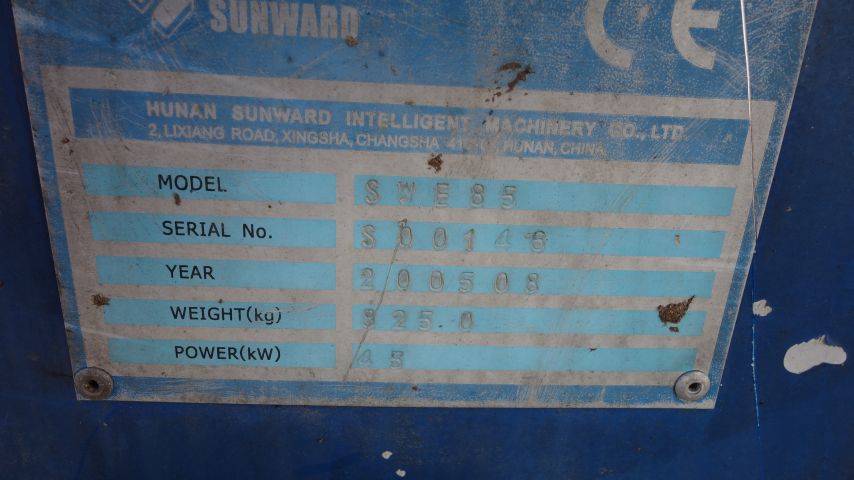 509840-22 Track excavator with tiltrotator Sunward swe 85