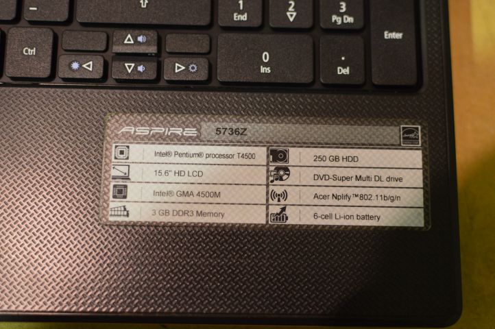 511067-3 Acer Aspire 5736Z PEW72 laptop