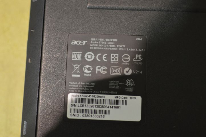511067-8 Acer Aspire 5736Z PEW72 laptop