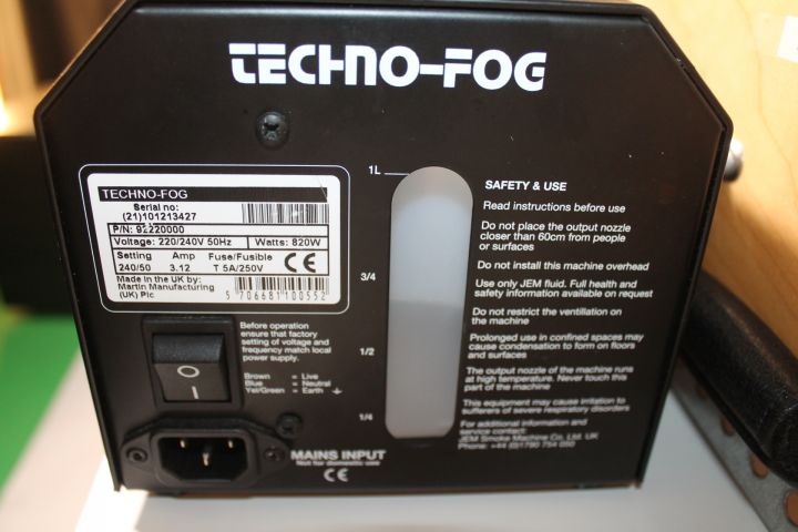 454893-5 Smoke machine, Techno Fog