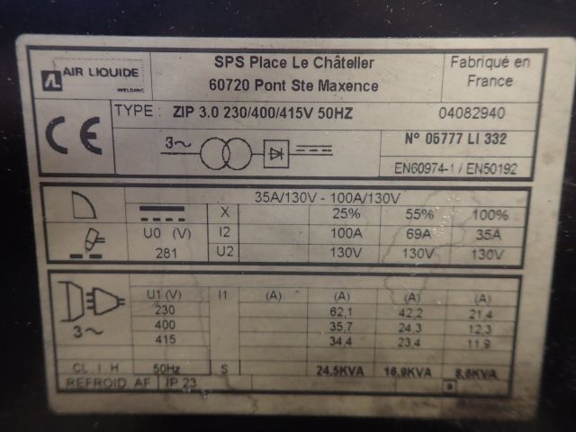 398055-11 Plasma cutter SAF ZIP 3.0
