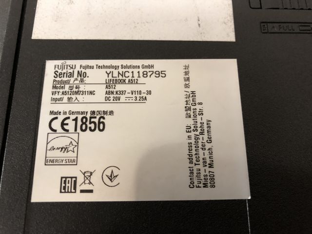 522142-3 Laptop - Fujitsu Lifebook A512