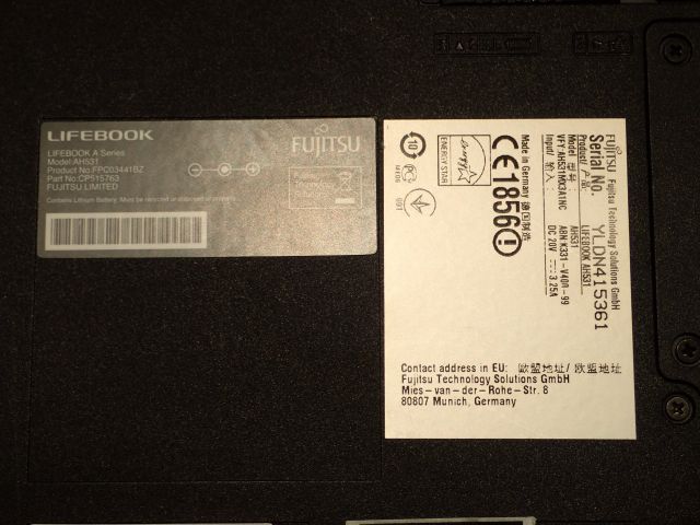 399649-6 Fujitsu Lifebook AH531