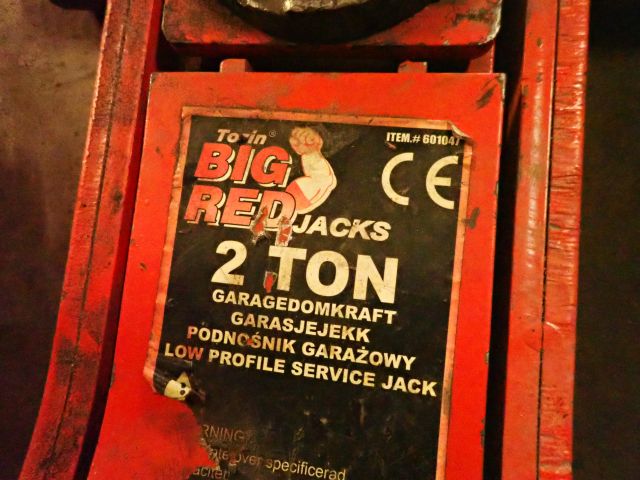 398140-1 Big red verkstadsdomkraft samt mekpall