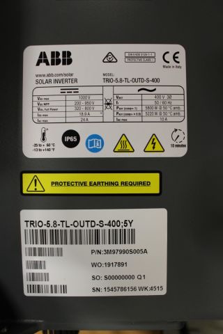 486297-3 Inverter, ABB, Trio-5.8-TL-OUTD-S-400