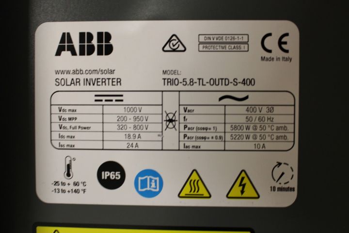 486297-4 Inverter, ABB, Trio-5.8-TL-OUTD-S-400